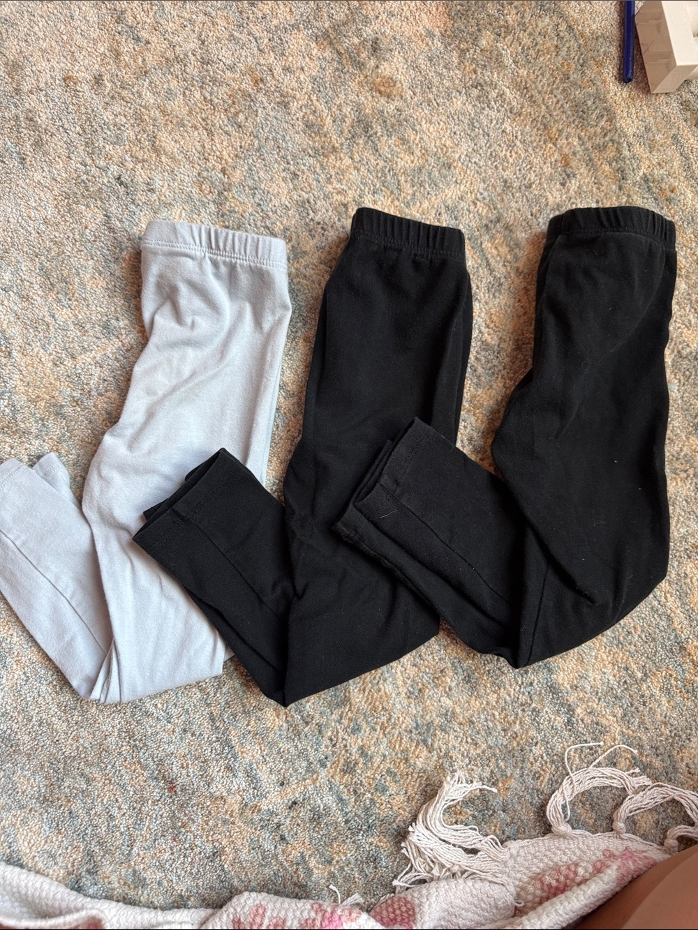 Cat & Jack Black and Light Gray Kids Stretch Leggings Set